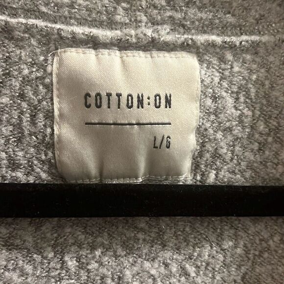 ✨Cotton On Light Gray Long Open Pocket Sz Large  Cardigan✨ - Picture 4 of 6
